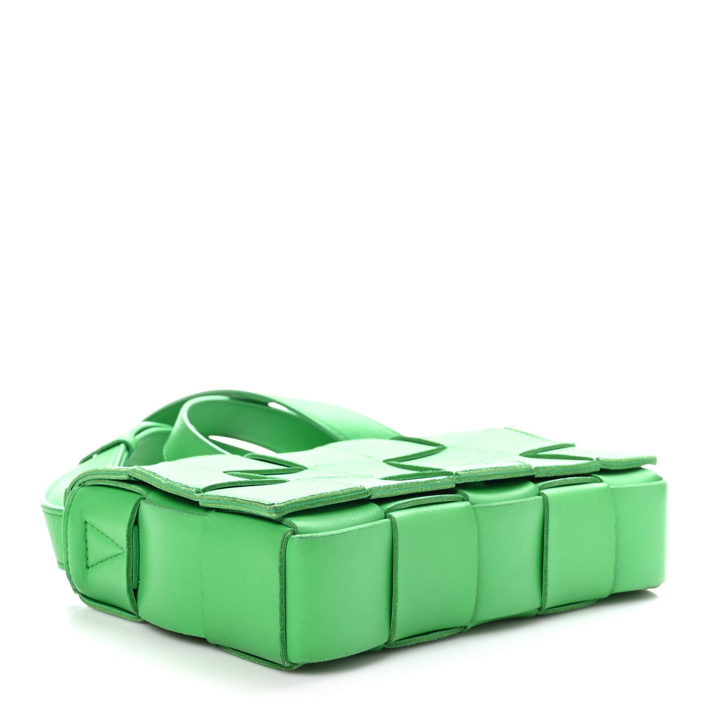 Lambskin Maxi Intrecciato Cassette Crossbody Bag Grass