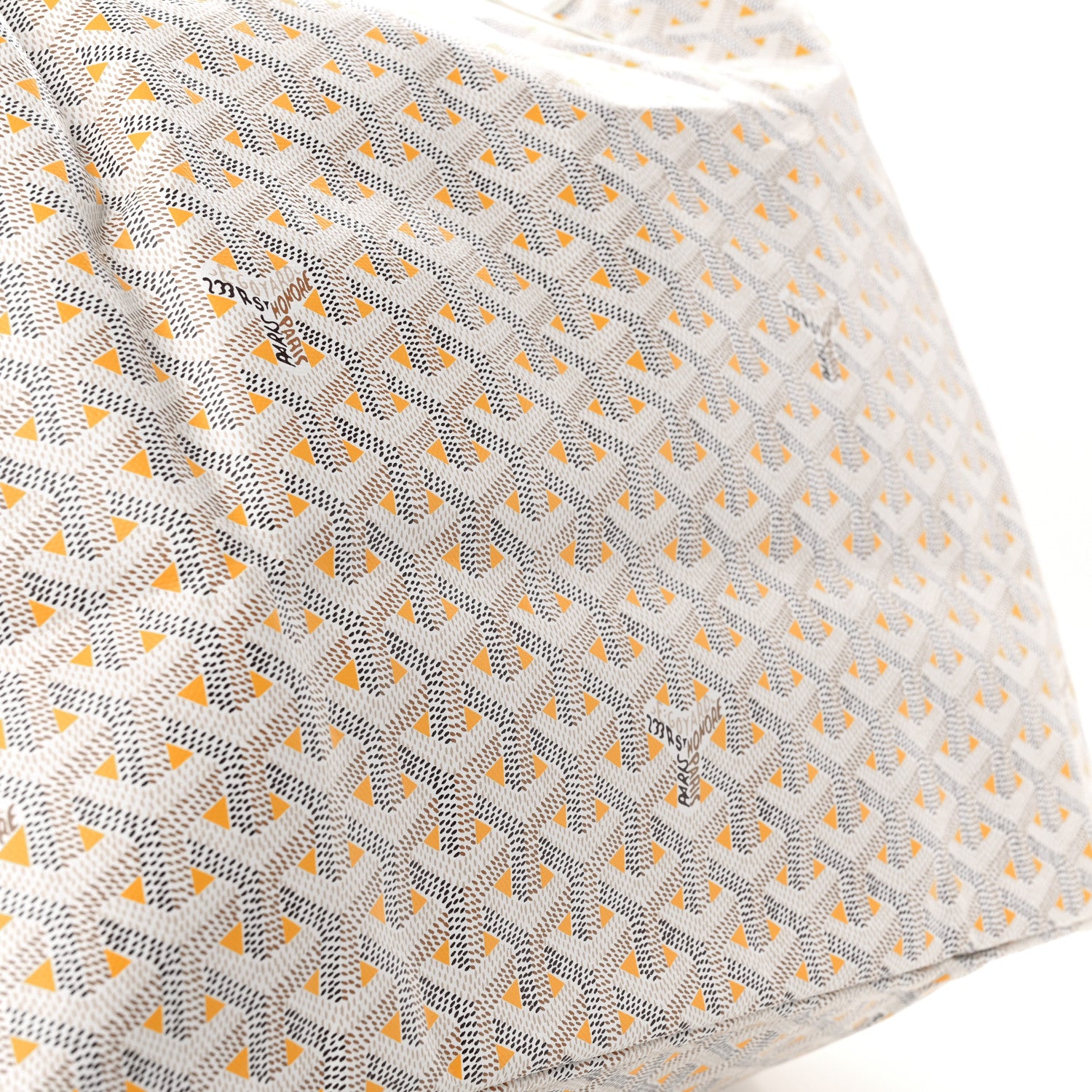 Goyard Goyardine Saint Louis Claire Voie GM White Yellow 10 of 11