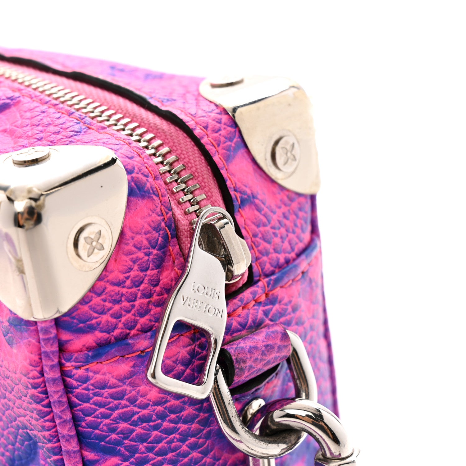 Louis Vuitton Taurillon Illusion Mini Soft Trunk Bleu Rose 12 of 13