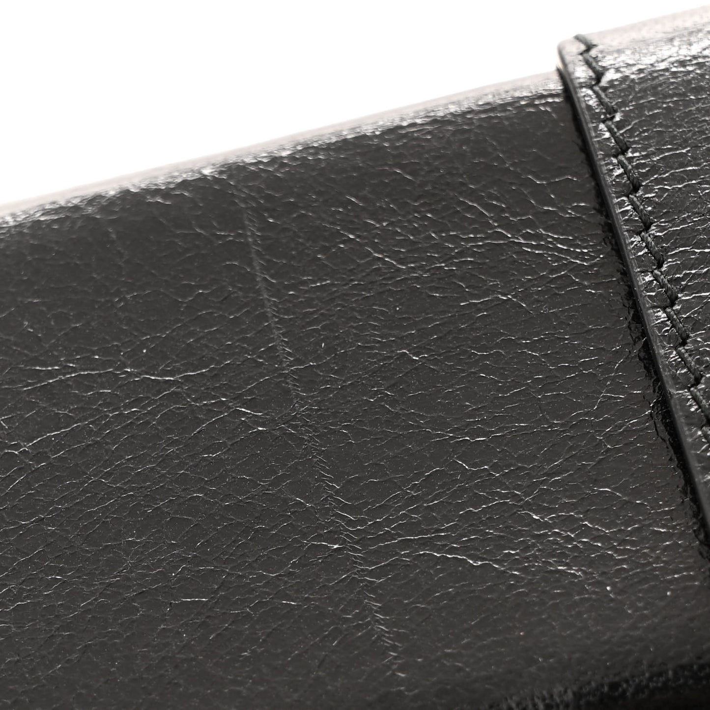 Crackled Lambskin 30 Montaigne Box Bag Black
