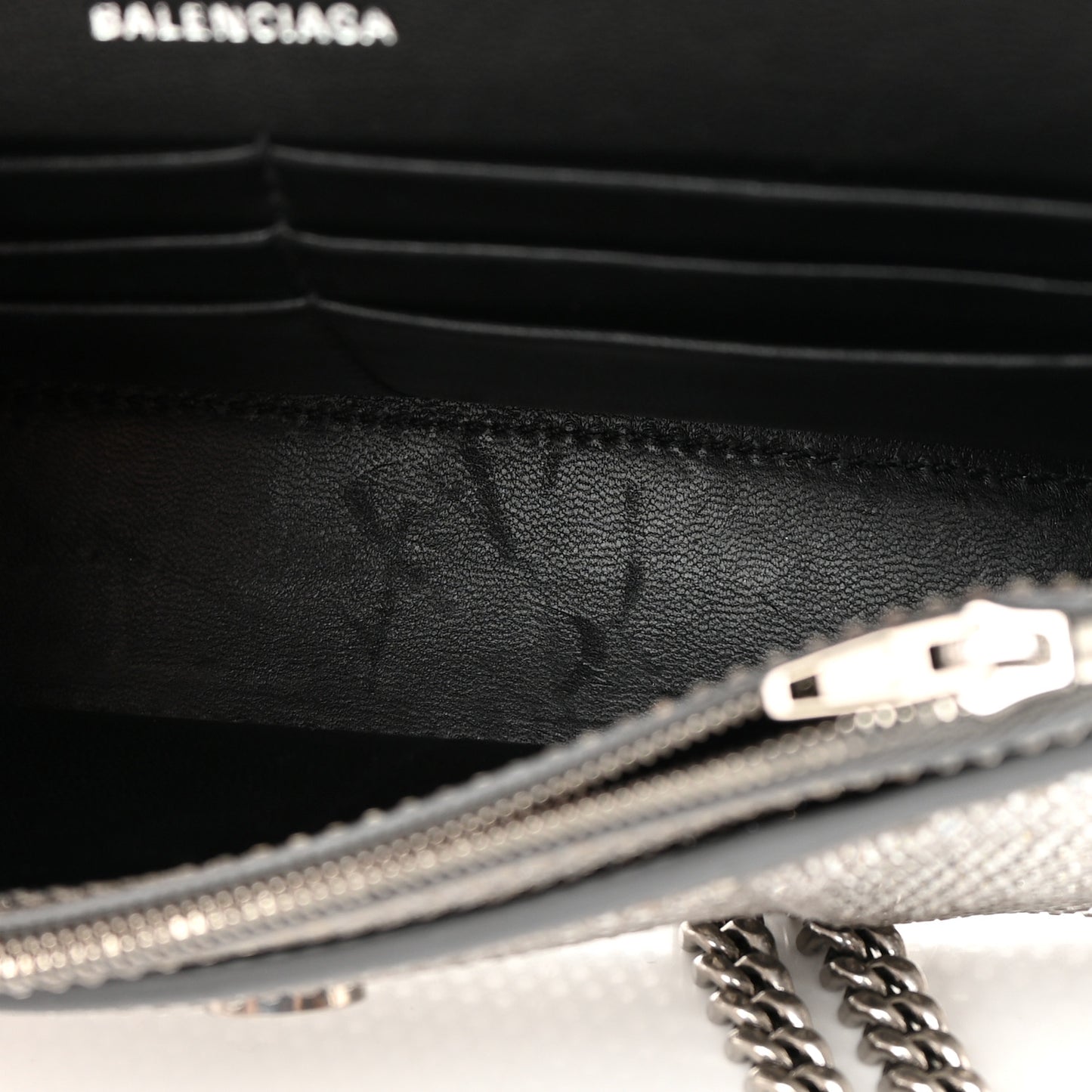 Strass Suede Hourglass Chain Bag Smoke Grey Crystal