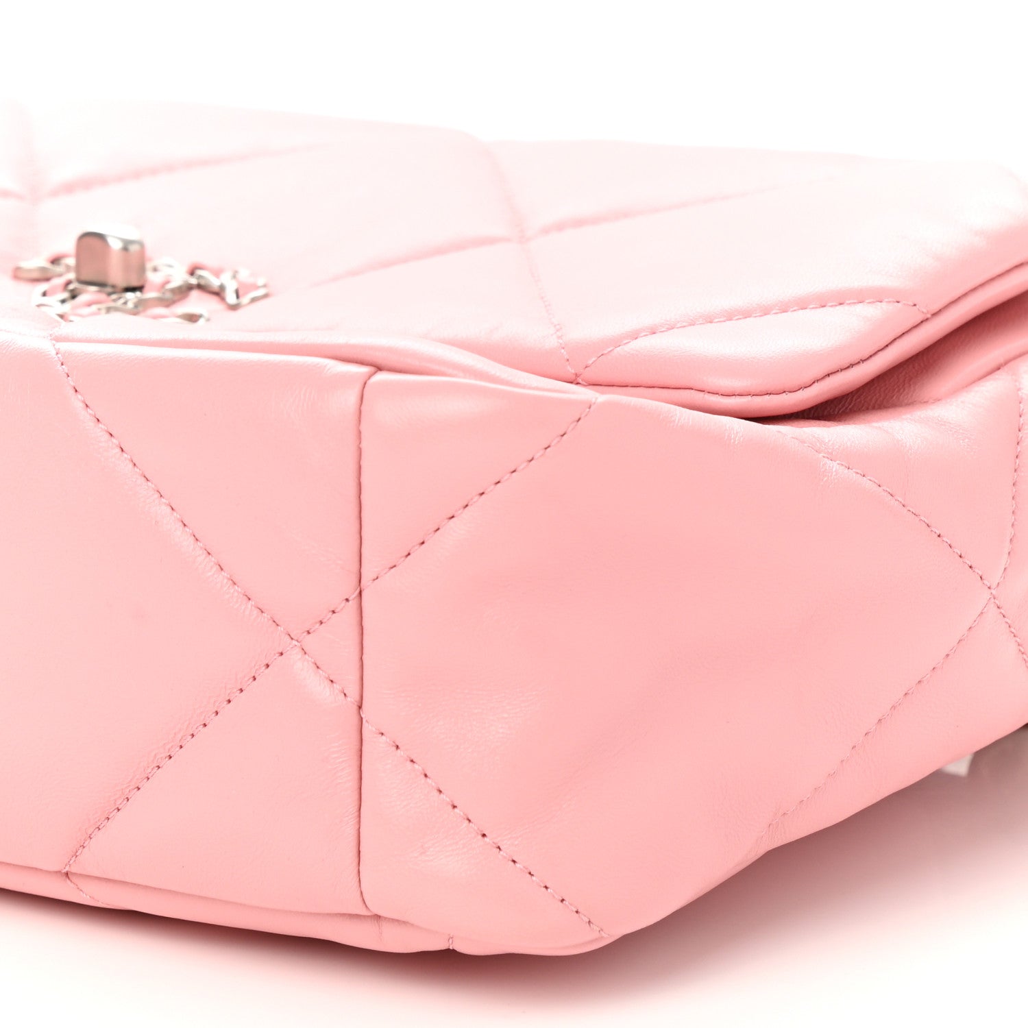 Chanel Lambskin Quilted Large Chanel 19 Flap Light Pink 10 of 10
