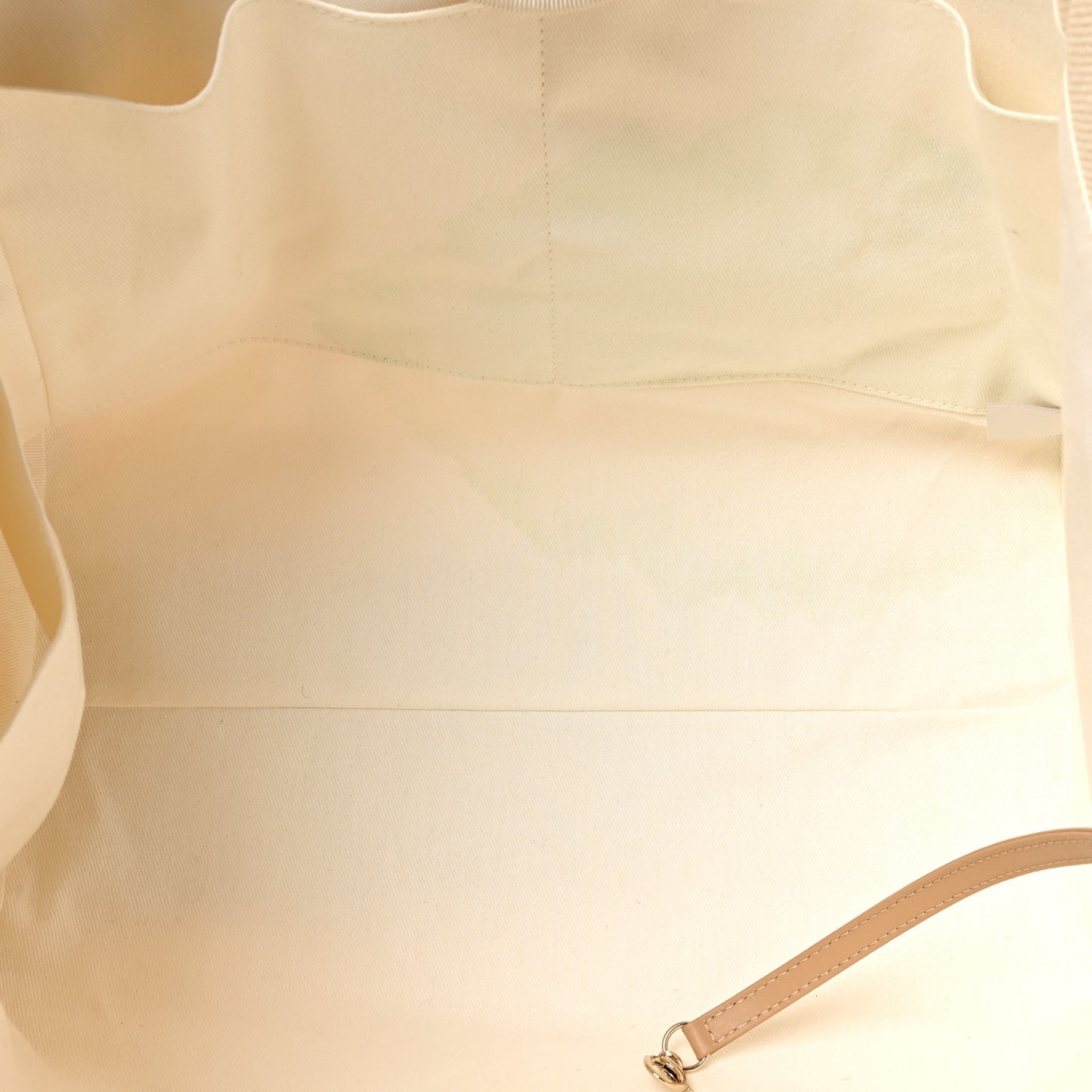 Canvas Pearl Medium Deauville Tote Ecru Beige