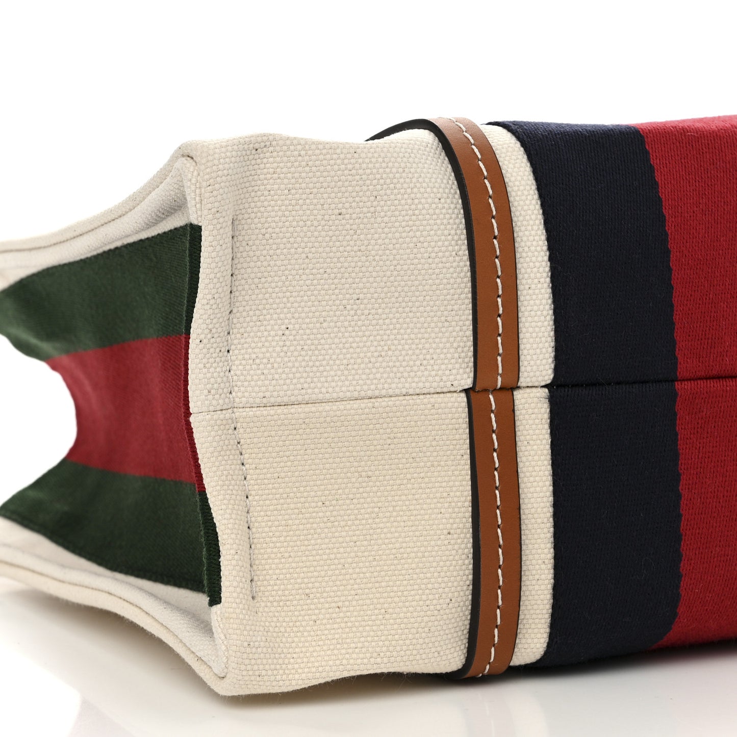Canvas Calfskin Web Small Interlocking G Tote Bag Red Blue