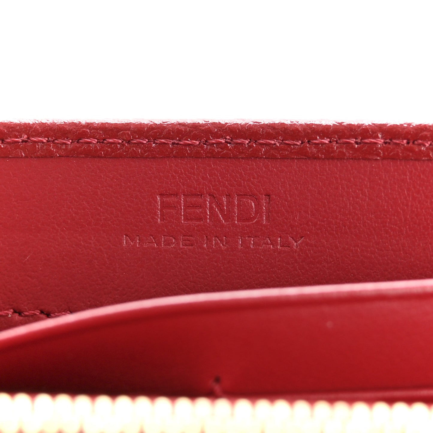 Vitello Cruise F is Fendi Bi-Color FF 1974 Embossed Continental Envelope Wallet Maya Black Fragola