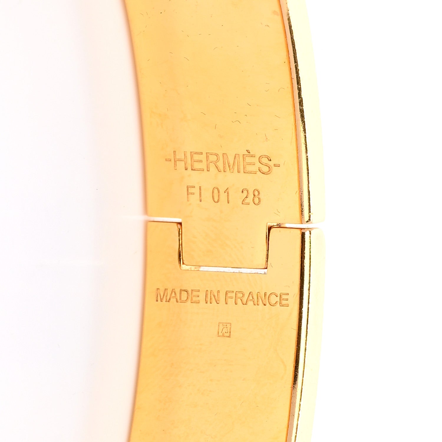 Hermes Enamel Narrow Clic Clac H Bracelet PM White 4 of 5