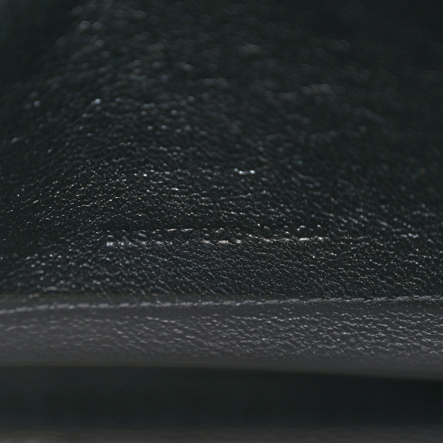 Grain De Poudre Matelasse Chevron Monogram Chain Wallet Black