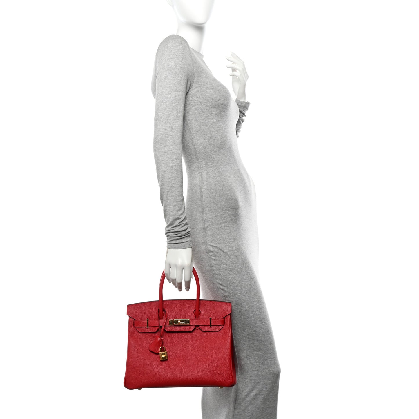 Epsom Birkin 30 Rouge Casaque
