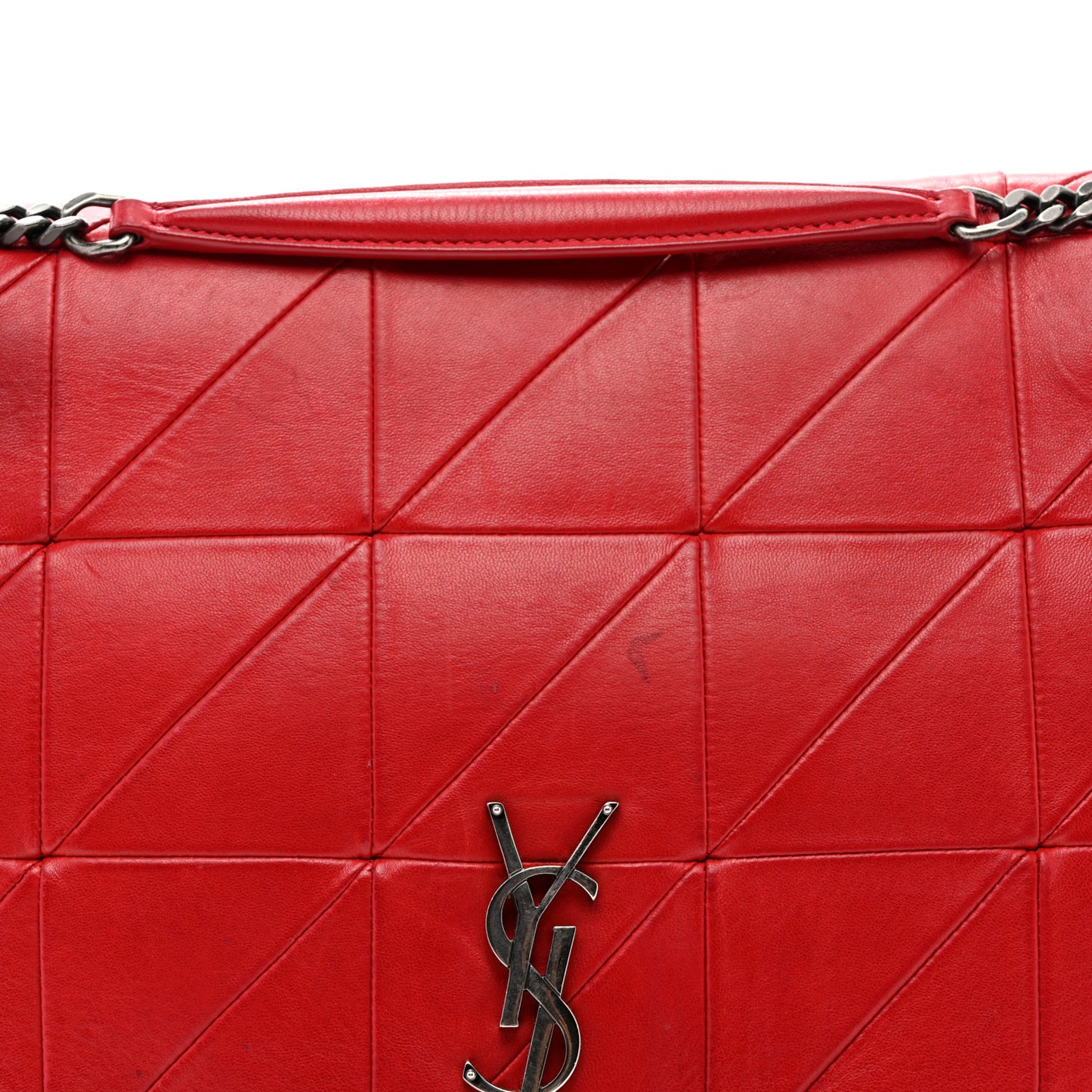 Lambskin Patchwork Monogram Large Jamie Red