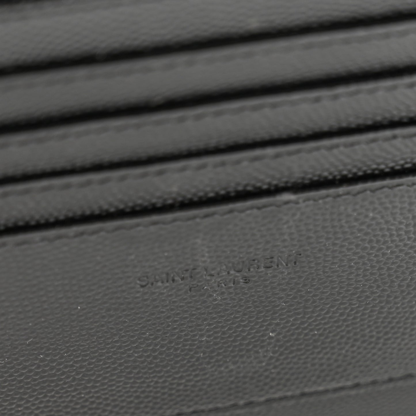 Grain De Poudre Chevron Monogram Large Bill Pouch Black