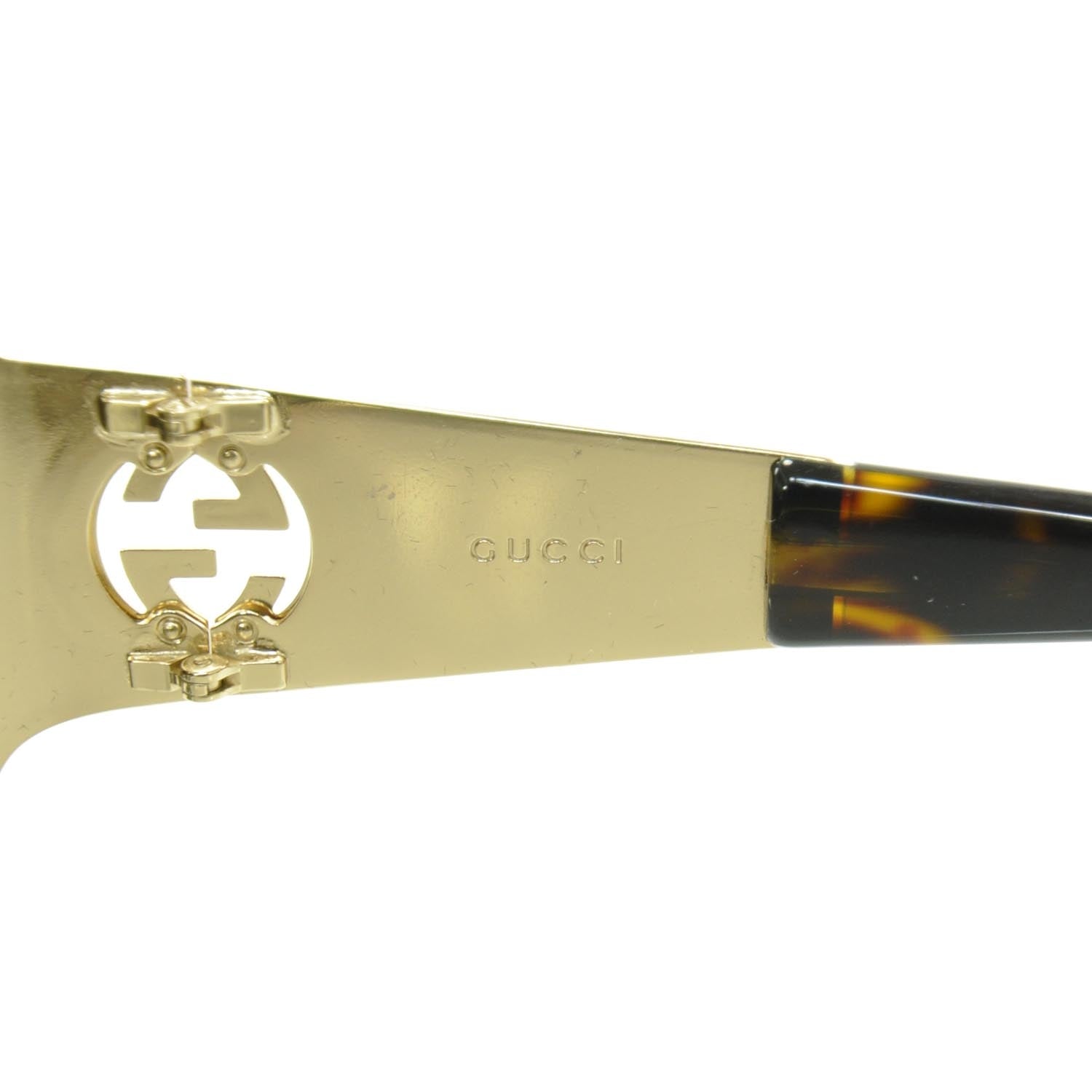 Gucci Mens Tortoise Shell GG Sunglasses 2754S Gold 7 of 8