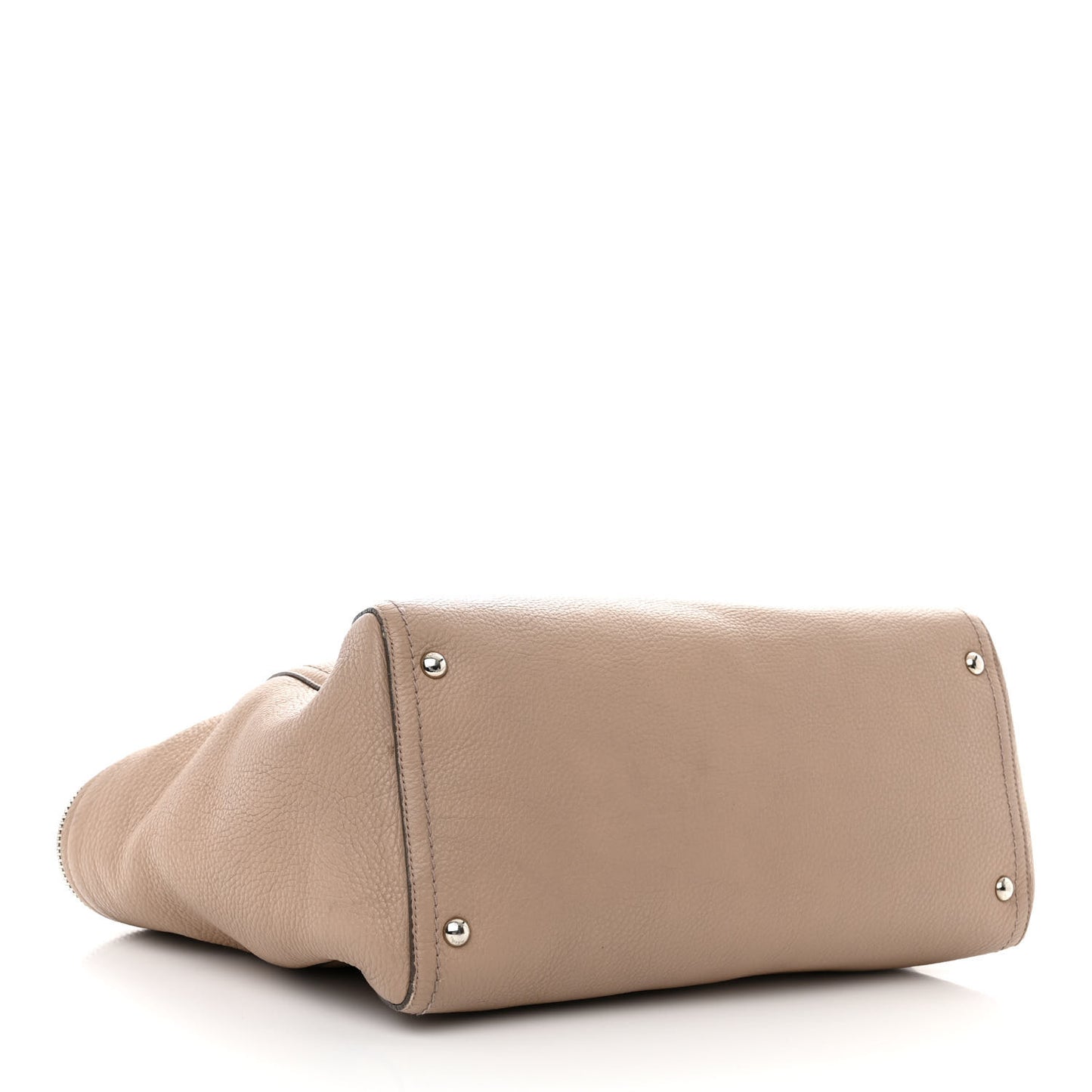 Calfskin Large Verve Double Zip Tote Beige