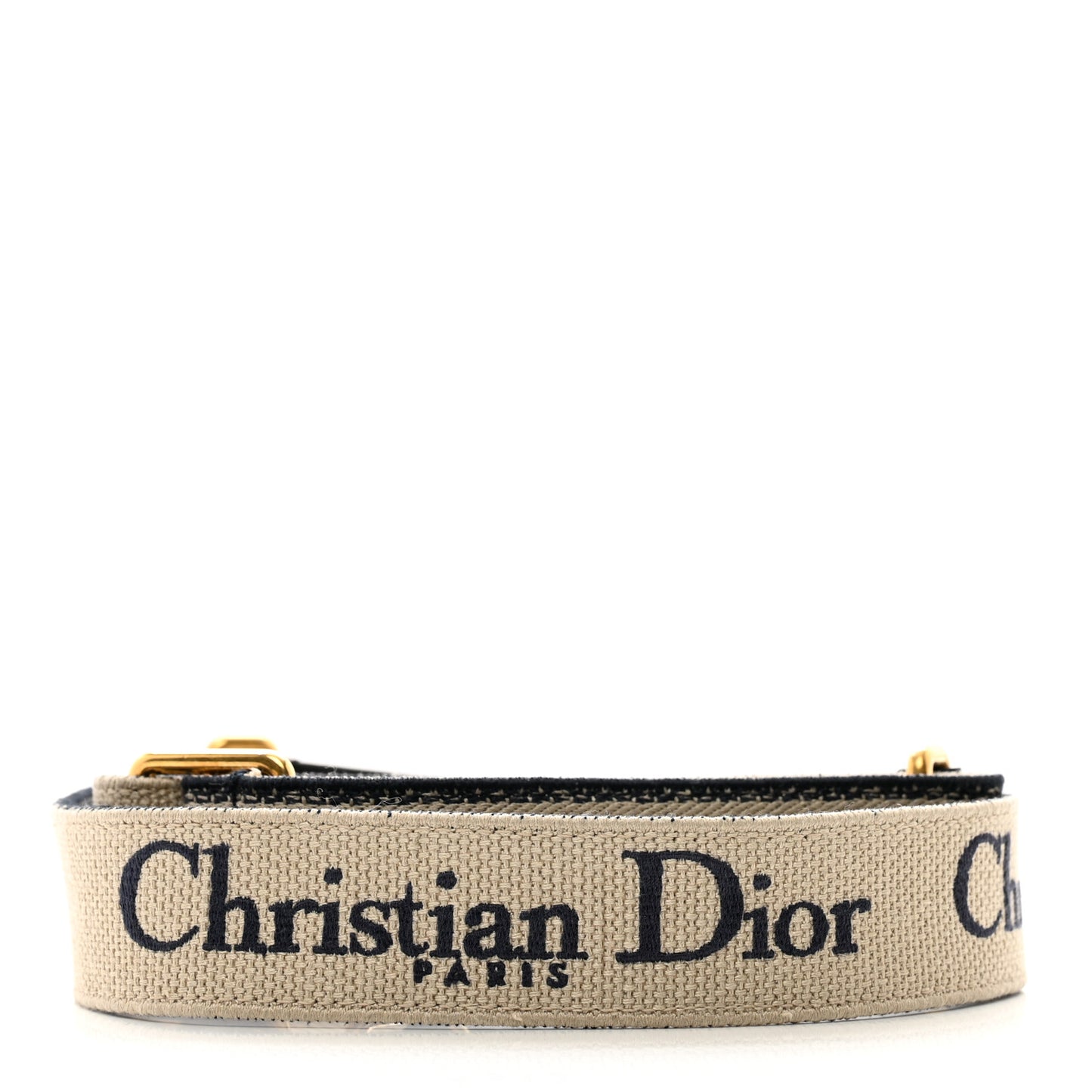 Canvas Embroidered Shoulder Strap Blue