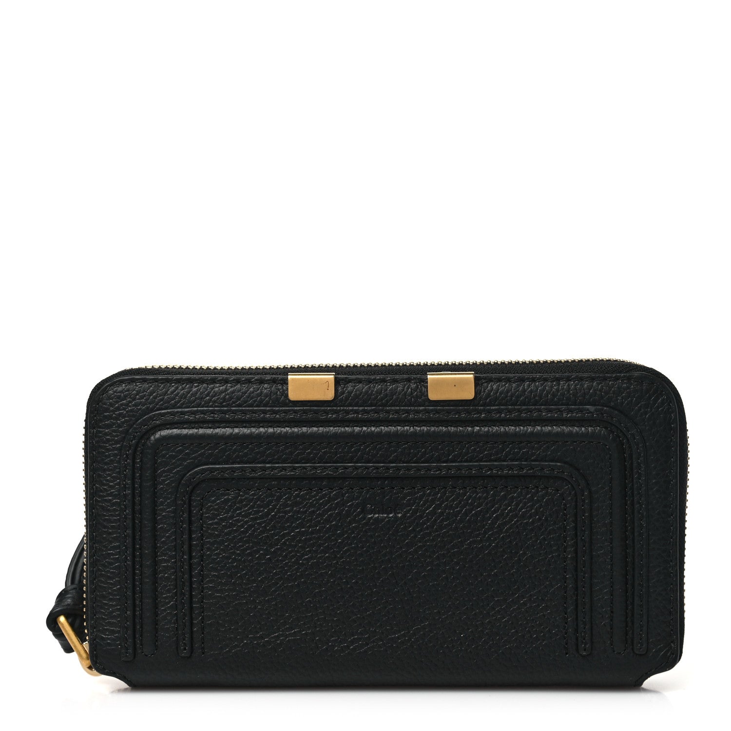 Chloe Grained Calfskin Marcie Long Zip Around Wallet Black 1 of 9