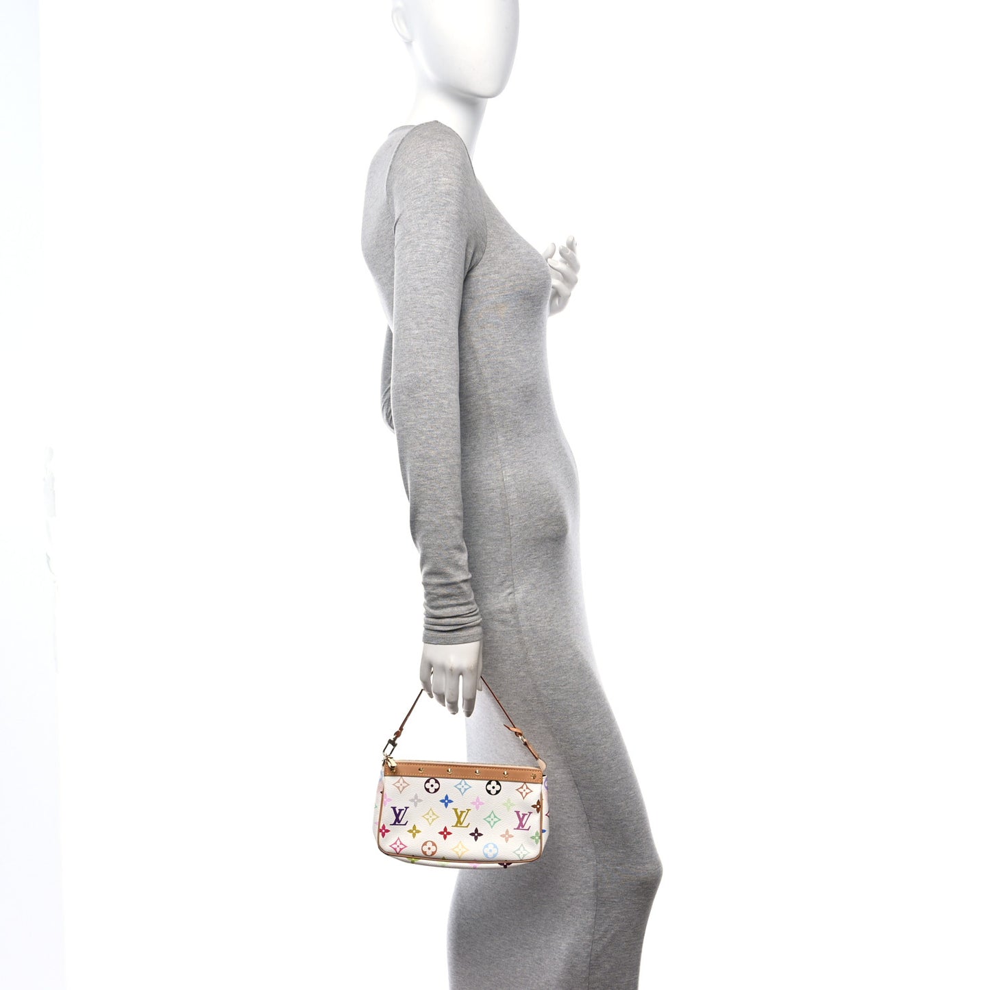 Monogram Multicolor Pochette Accessories White