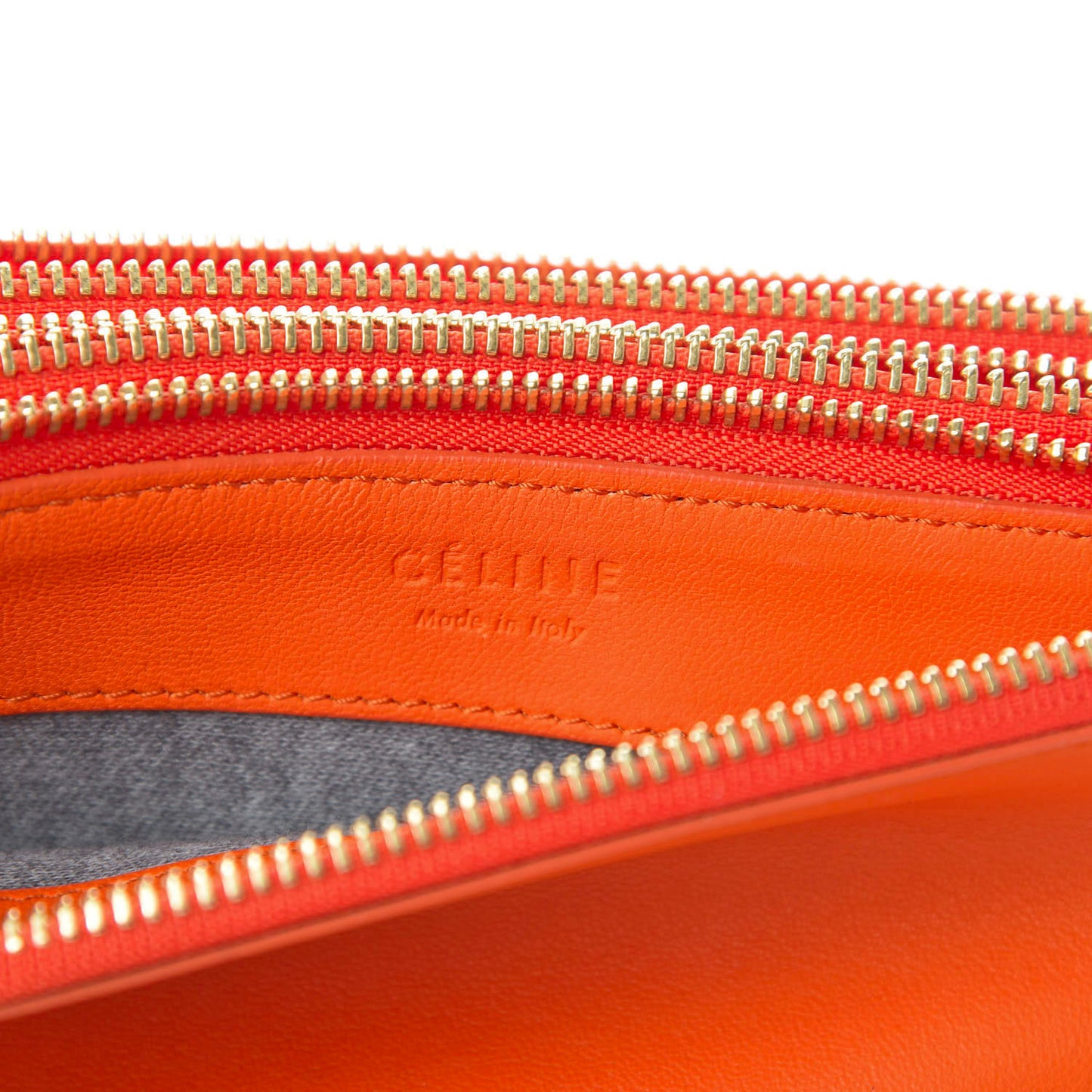 Lambskin Small Trio Crossbody Bag Bright Orange