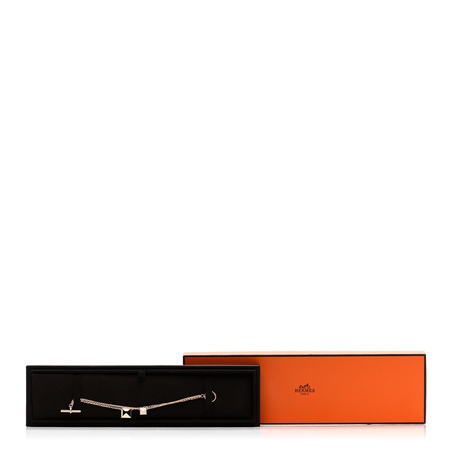 Hermes 18K Rose Gold Diamond Clou d'H Bracelet XS 2 of 4