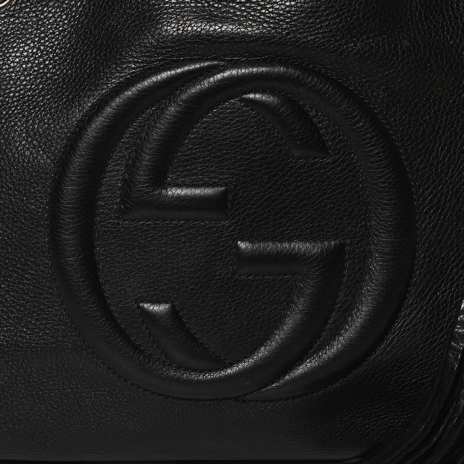 Gucci Pebbled Calfskin Medium Soho Chain Shoulder Bag Black 8 of 14