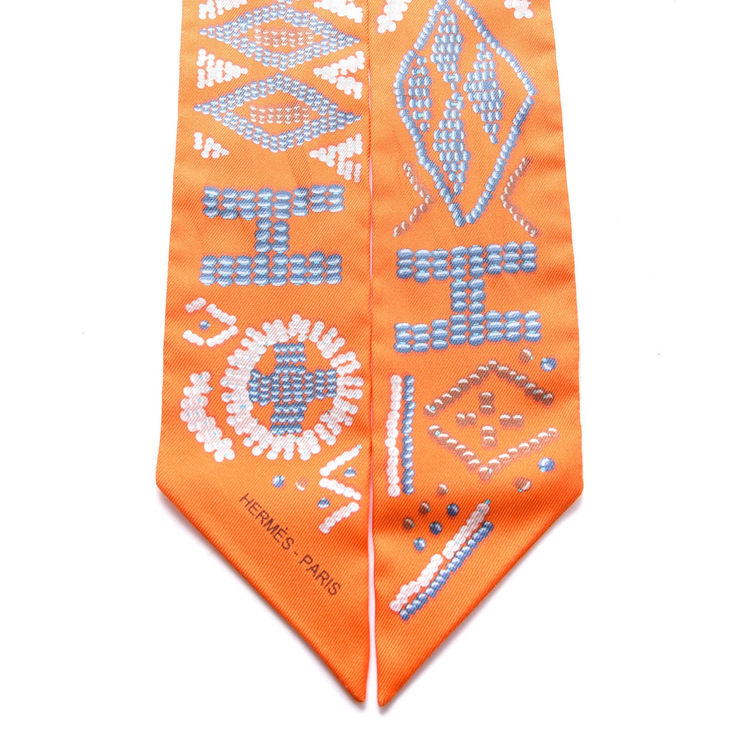 Silk Kelly En Perles Twilly Orange Bleu Gris Perle