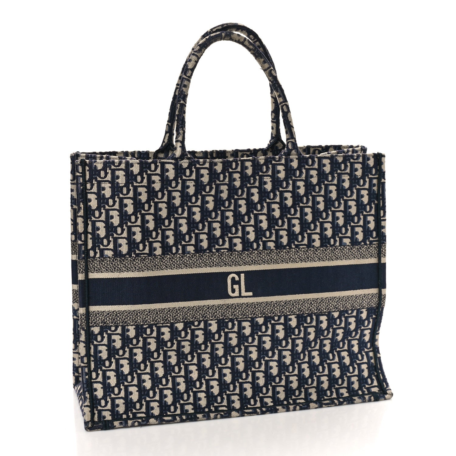 Christian Dior Oblique Large Book Tote Blue Multicolor 3 of 12