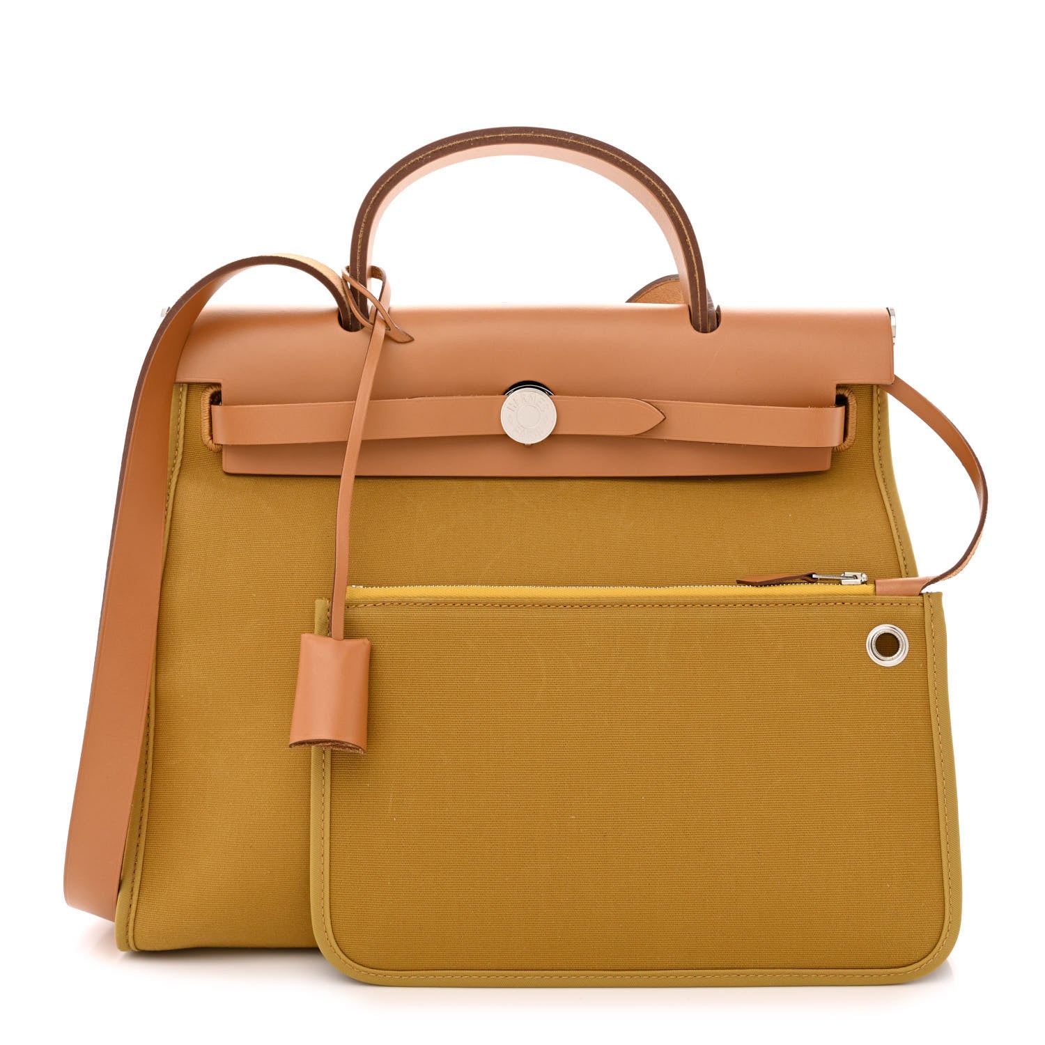 Hermes Toile Vache Hunter Herbag Zip 31 PM Cumin Naturel Sable 1 of 12