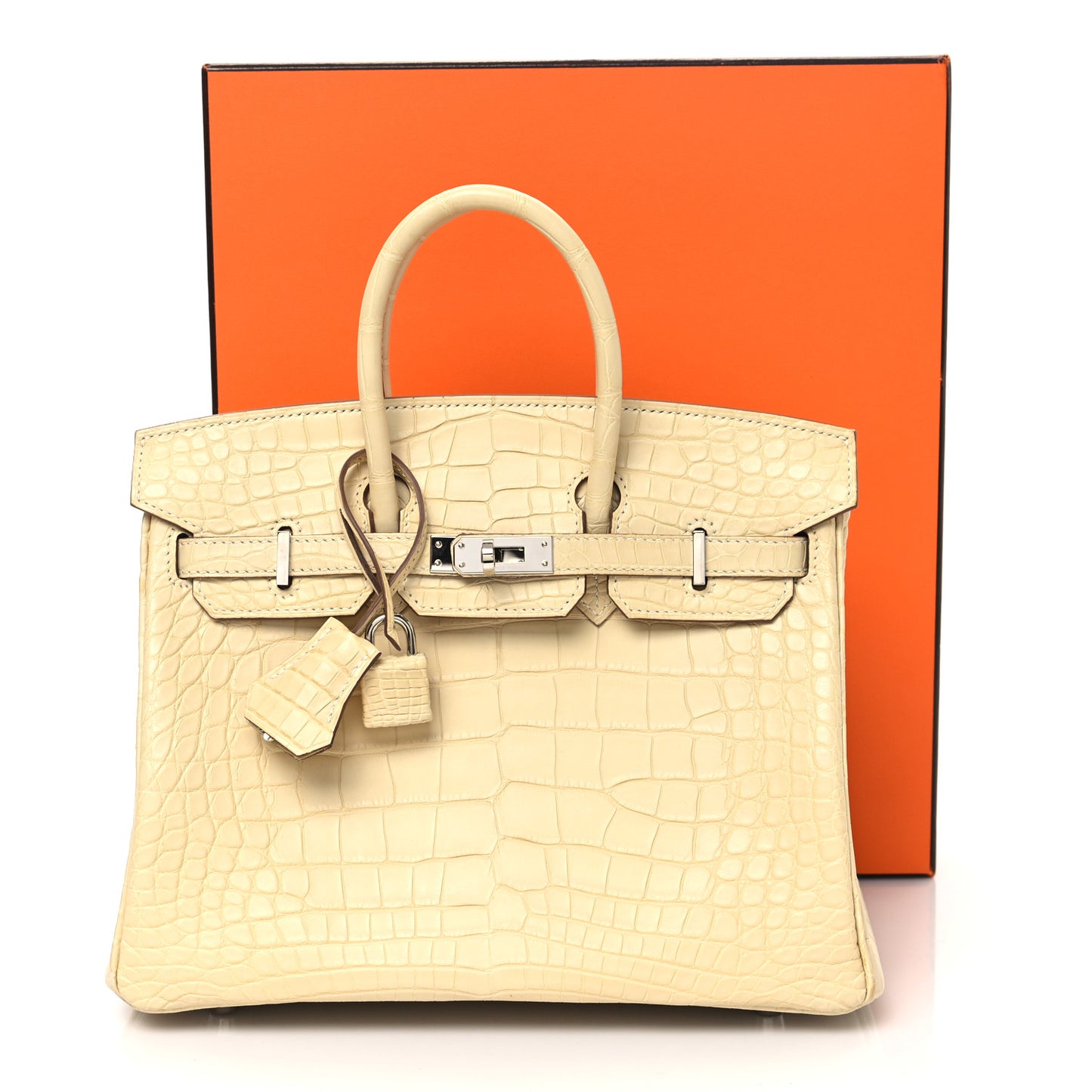 Matte Alligator Birkin 25 Vanille