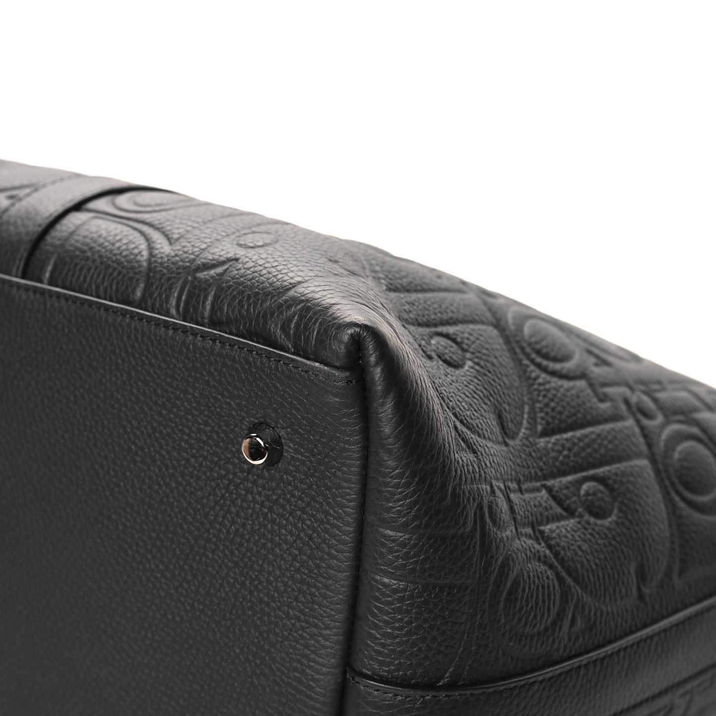 Grained Calfskin Embossed Dior Gravity Weekender 40 Black