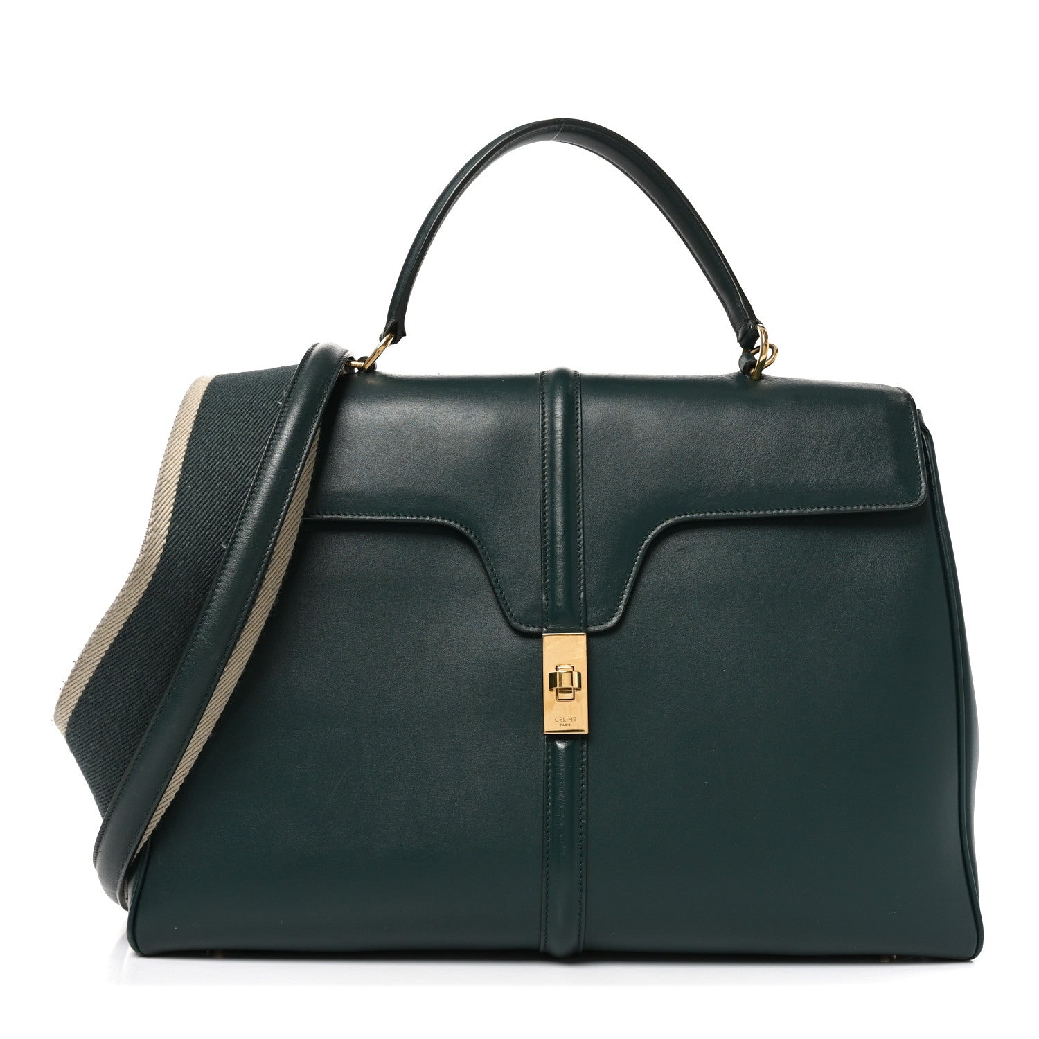 Celine Satinated Calfskin Large 16 Top Handle Bag Amazone Amazone