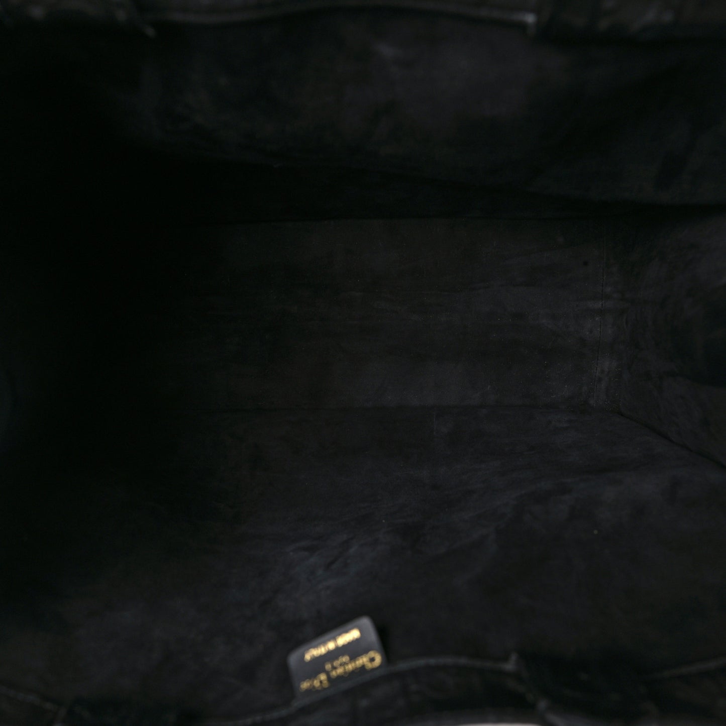 Oblique Calfskin Embossed Large Book Tote Black