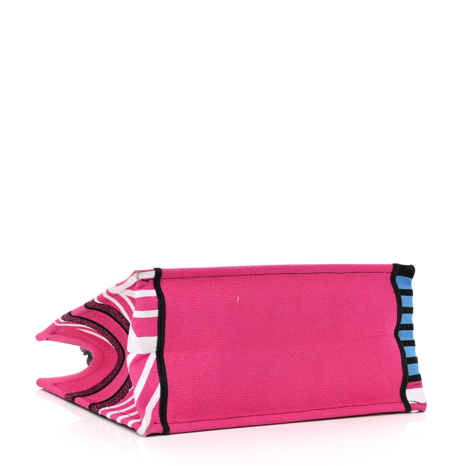 Christian Dior Canvas Embroidered Medium Jungle Pop Book Tote Fuchsia Multicolor 4 of 11