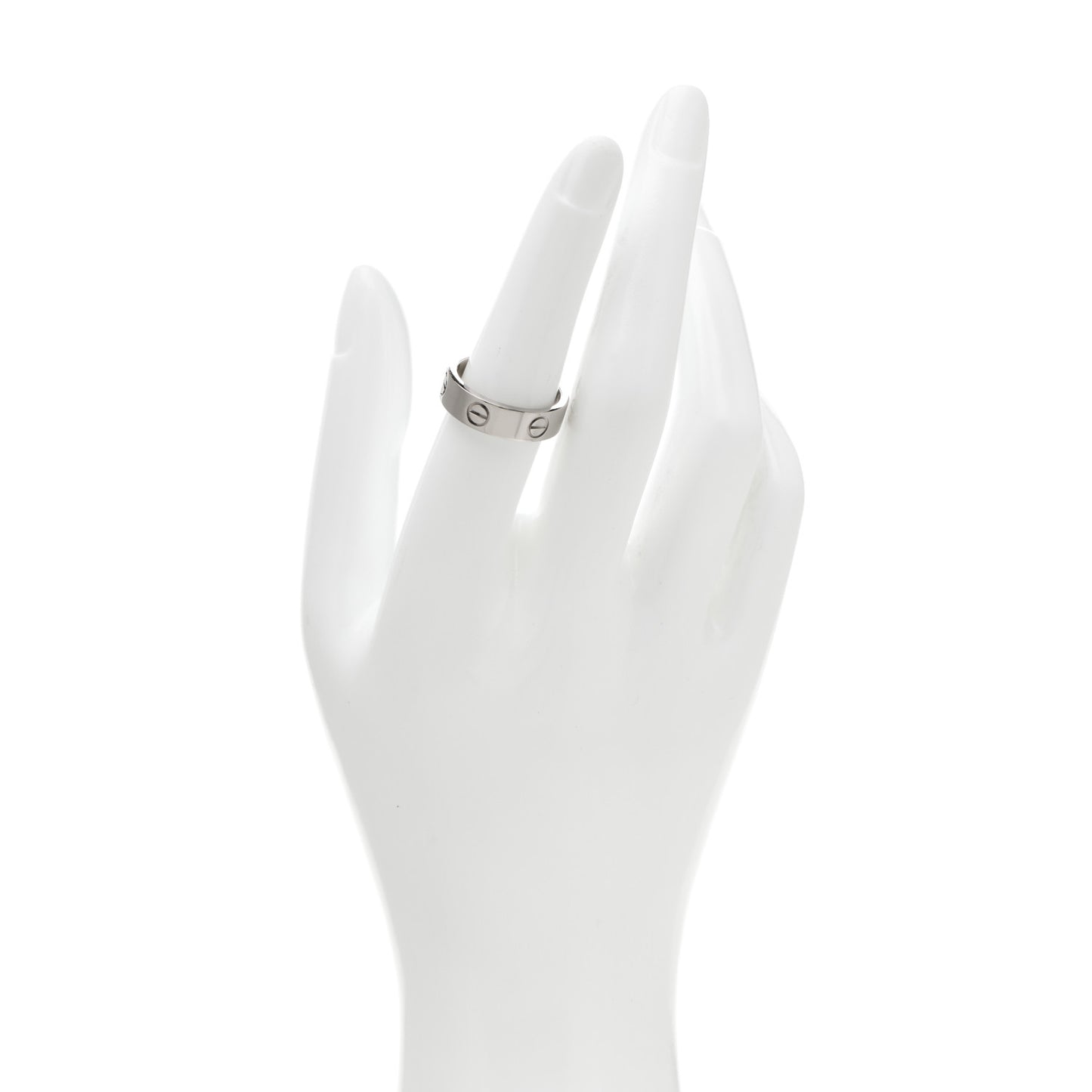 18K White Gold 5.5mm LOVE Ring 54 6.75
