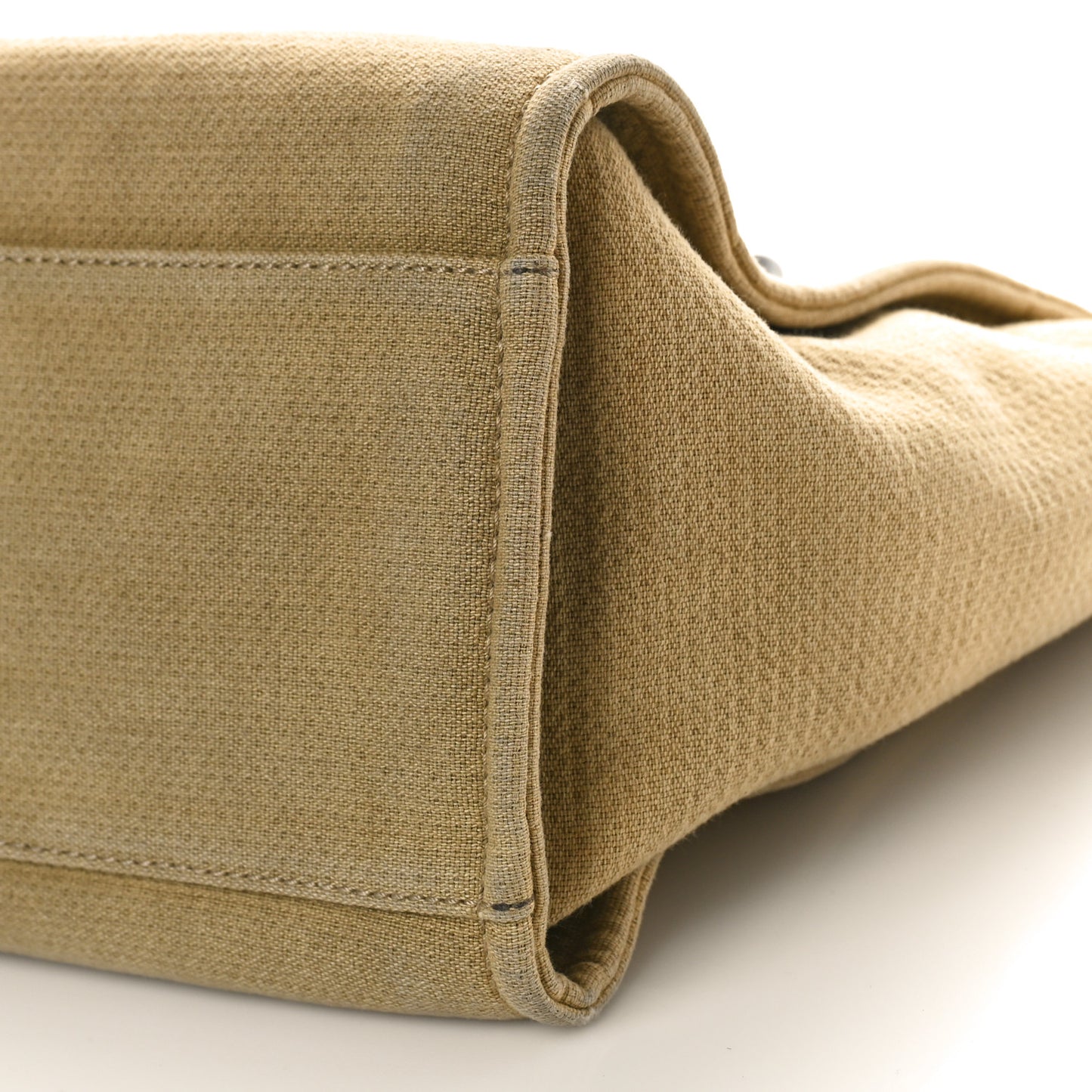 Canvas Medium Deauville Tote Beige Black
