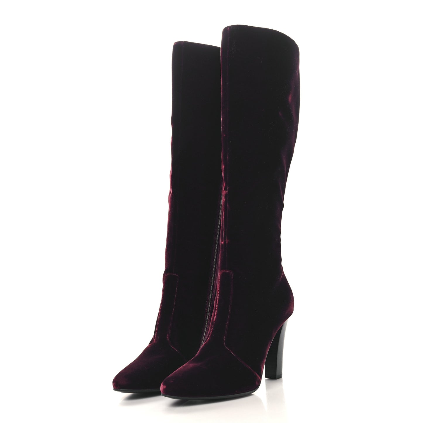 Velvet Lily Thigh High Boots 36 Burgundy