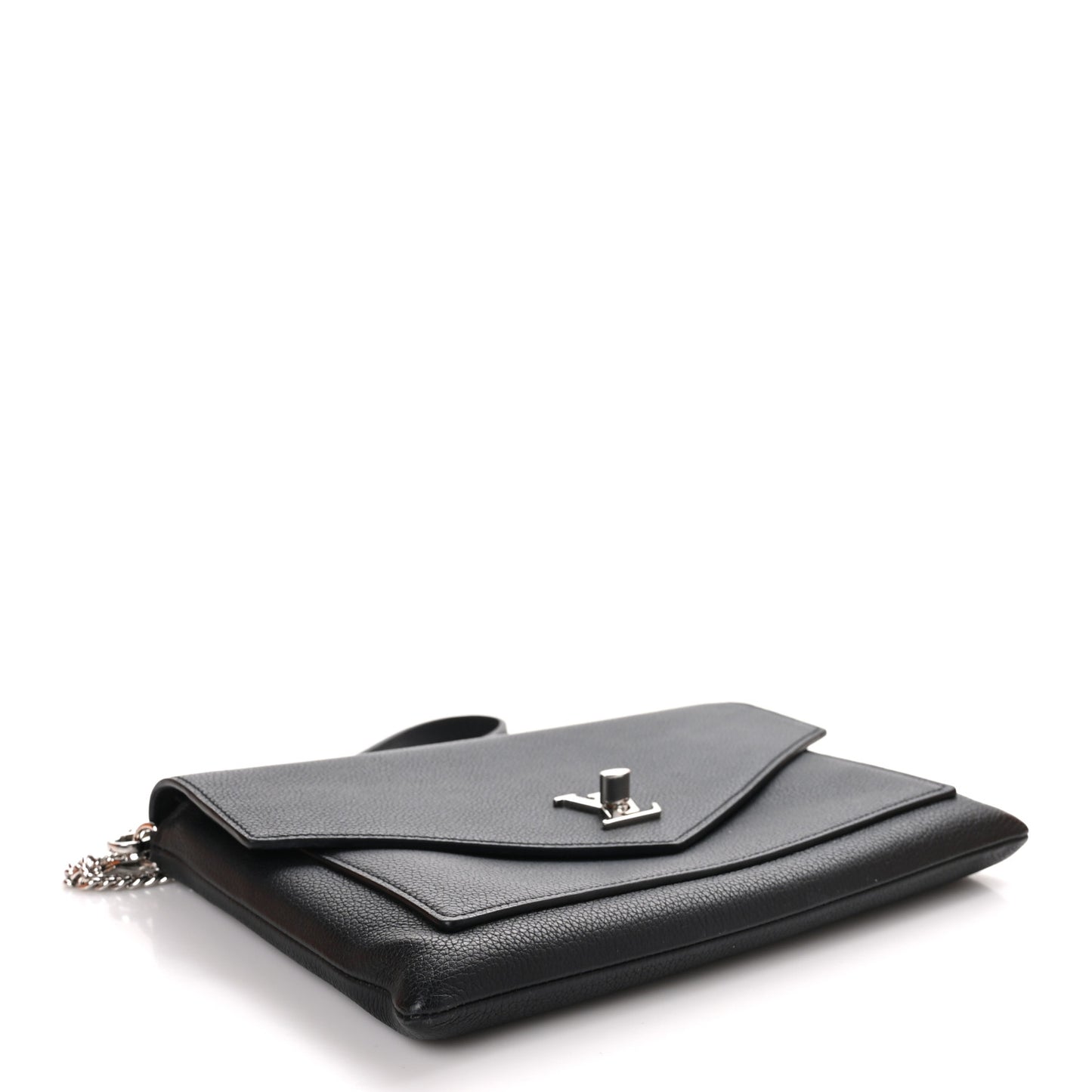 LOUIS VUITTON Soft Calfskin My Lockme Chain Pochette Black