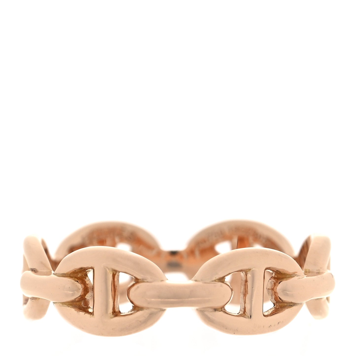 18K Rose Gold PM Chaine D'Ancre Enchainee Ring 54 6.75