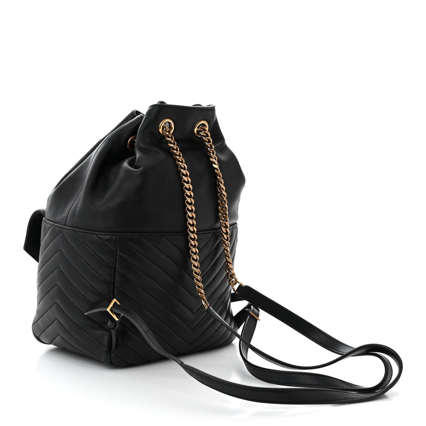 Lambskin Matelasse Monogram Joe Backpack Black