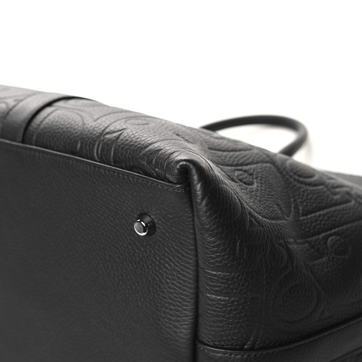 Grained Calfskin Embossed Dior Gravity Weekender 40 Black