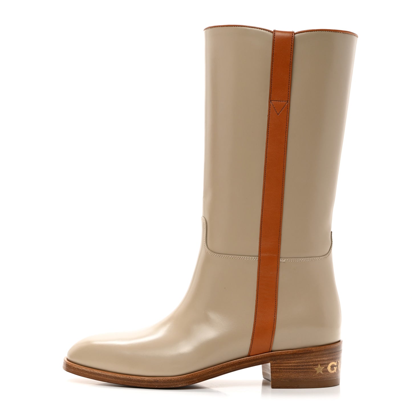 Brushed Calfskin Quebec Calfskin Tall Boots 6 Oatmeal Carnelian