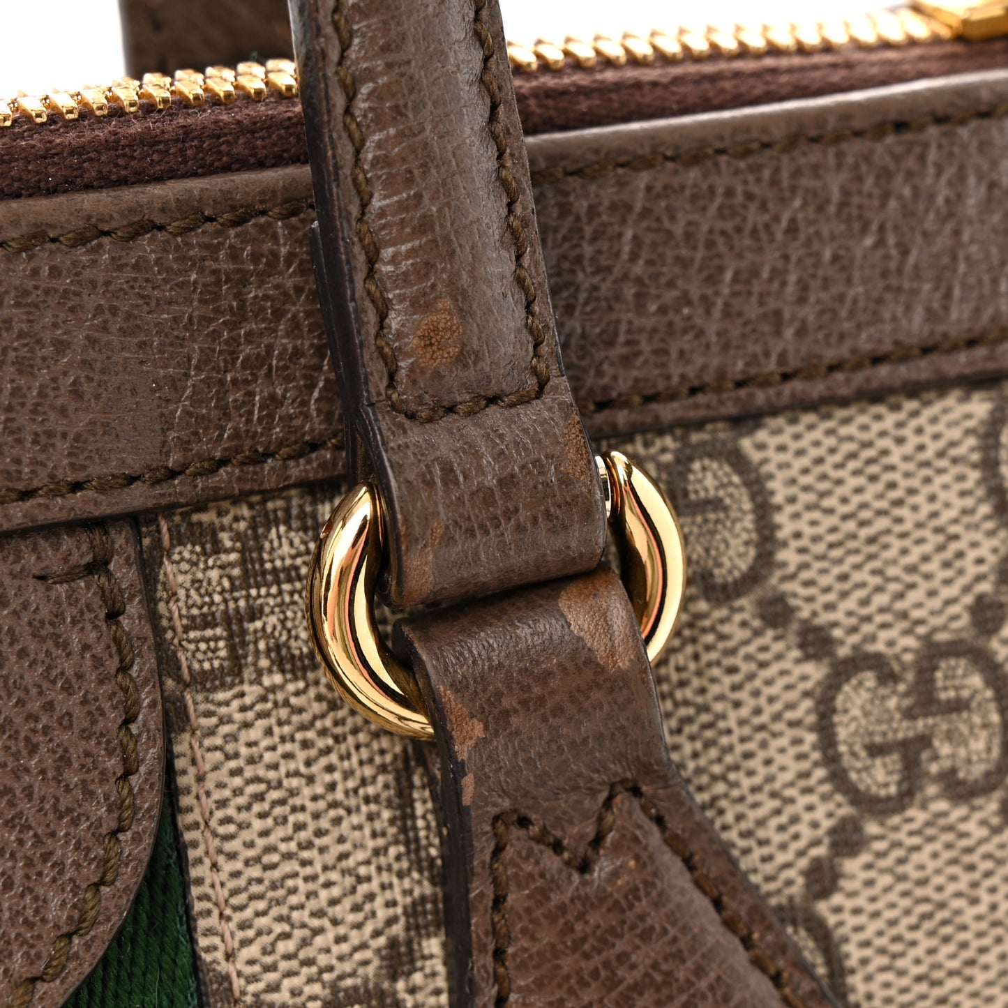 GG Supreme Monogram Small Ophidia Tote Bag Brown