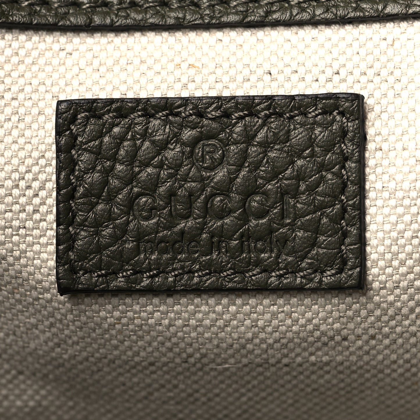 Piuma Calfskin Jumbo GG Embossed Double Buckle Backpack Dark Vintage Olive