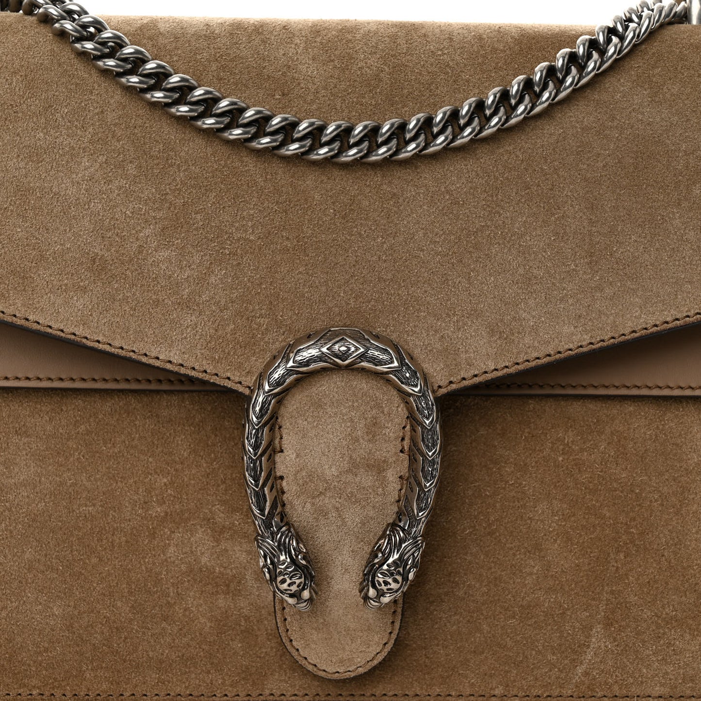 Suede Medium Dionysus Shoulder Bag Taupe