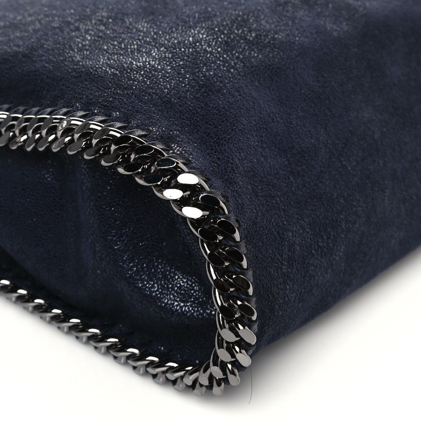 Shaggy Deer Falabella Fold Over Tote Navy