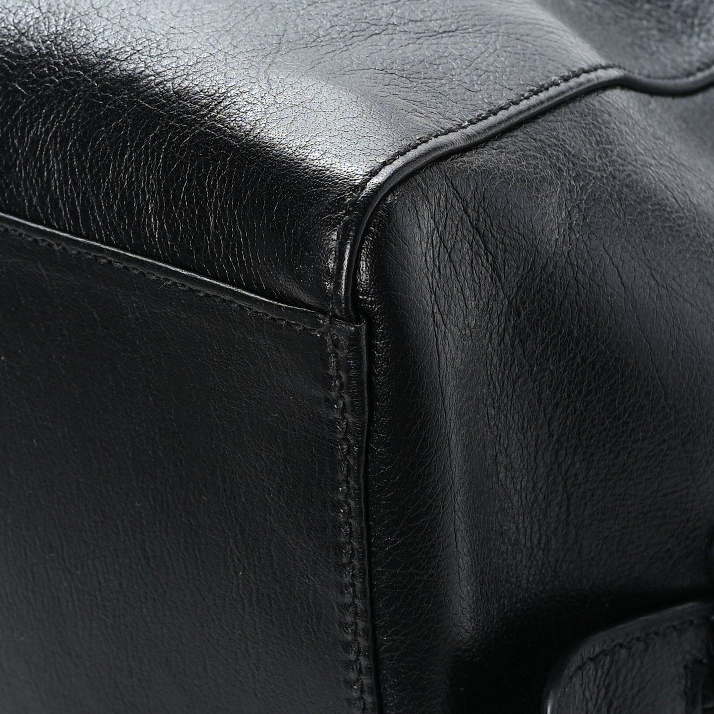 Calfskin Monochrome Medium Double G Tote Bag Black