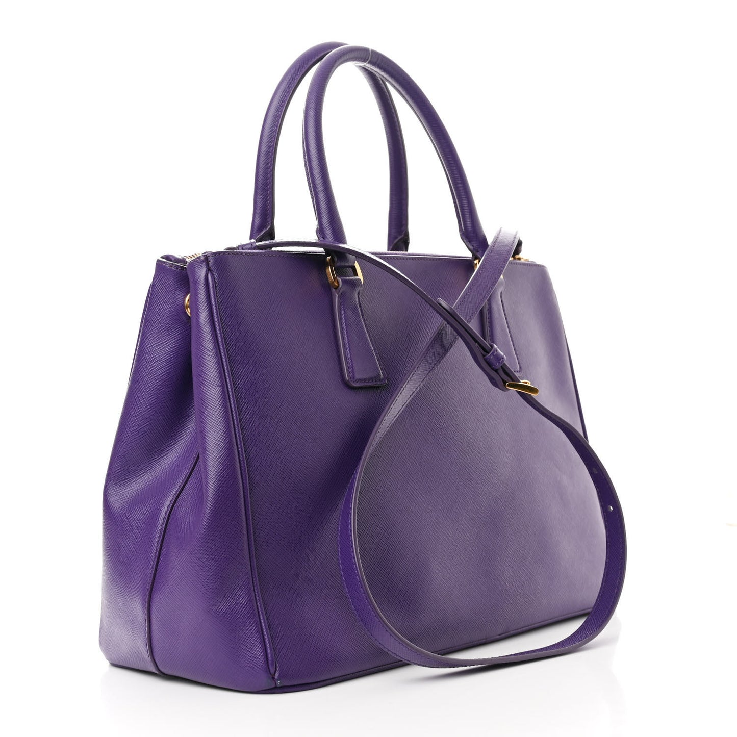 Saffiano Medium Galleria Double Zip Tote Viola