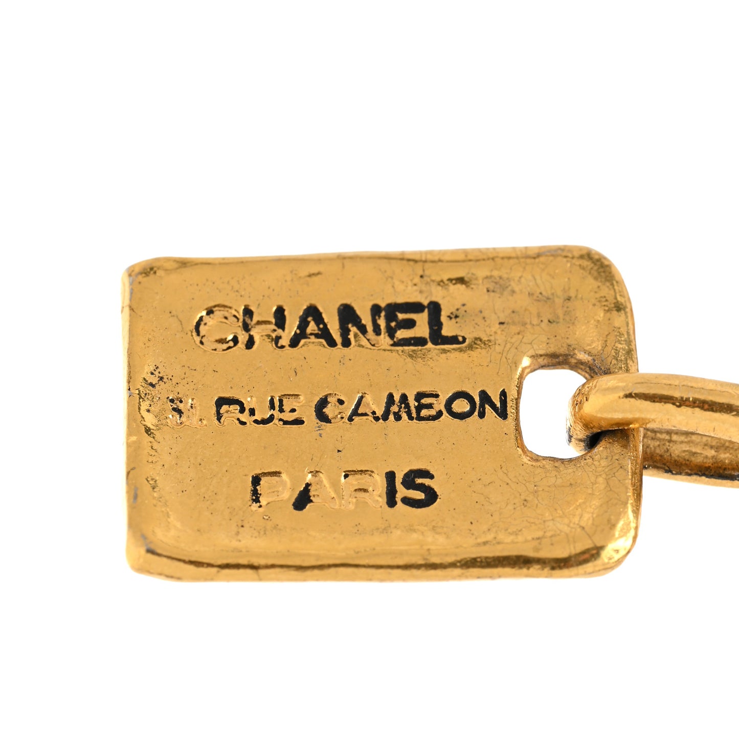 Metal 31 Rue Cambon Paris ID Chain Bracelet Gold