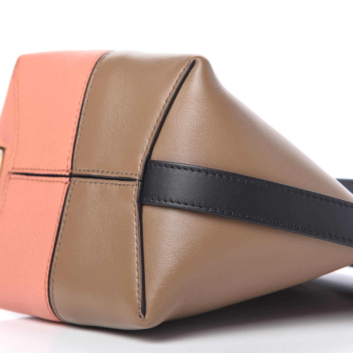 Sugar Goatskin Calfskin Mini GV Bucket Bag Coral Taupe