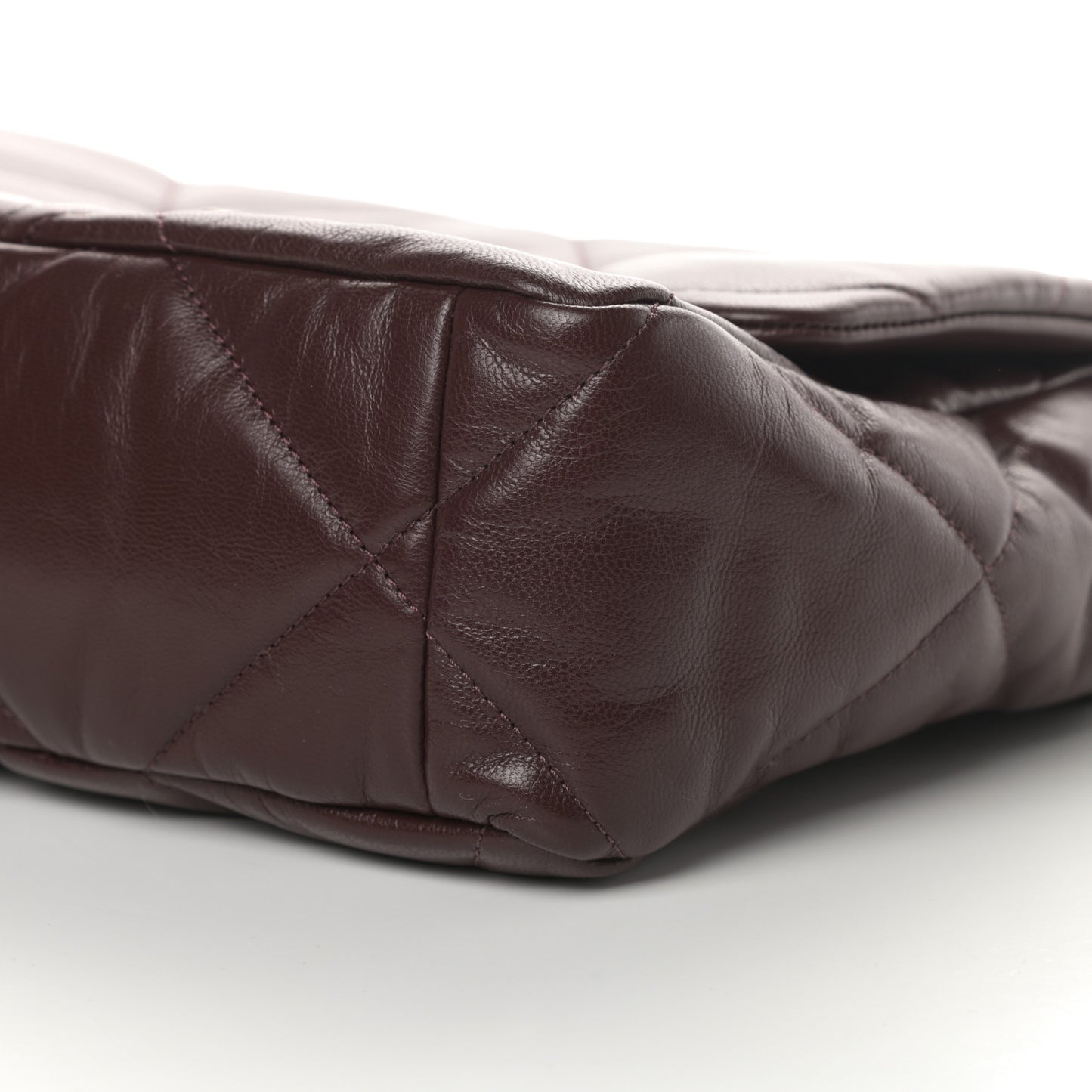 Lambskin Quilted Large Chanel 19 Flap Dark Brown