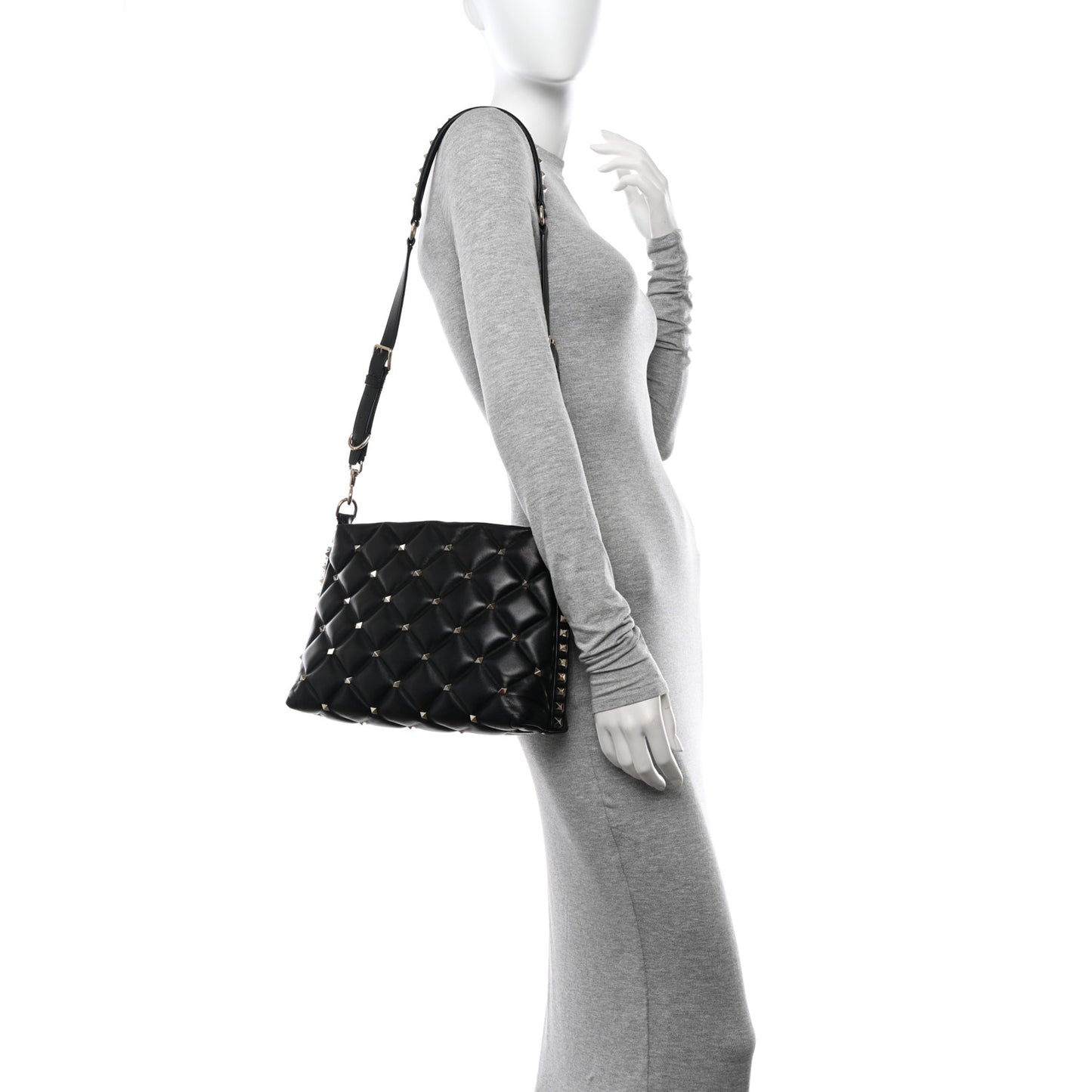 Nappa Candystud Shoulder Bag Black