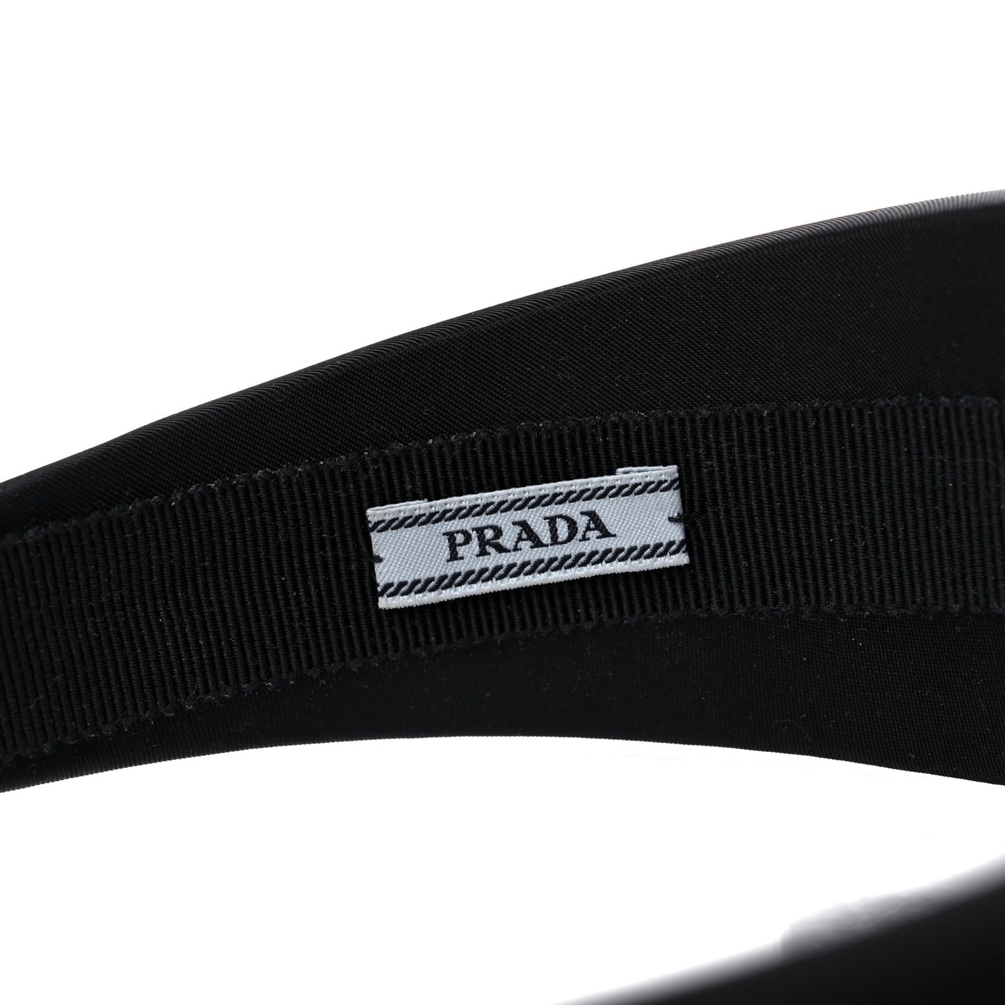 Re-Nylon Metal Triangle Logo Headband Black