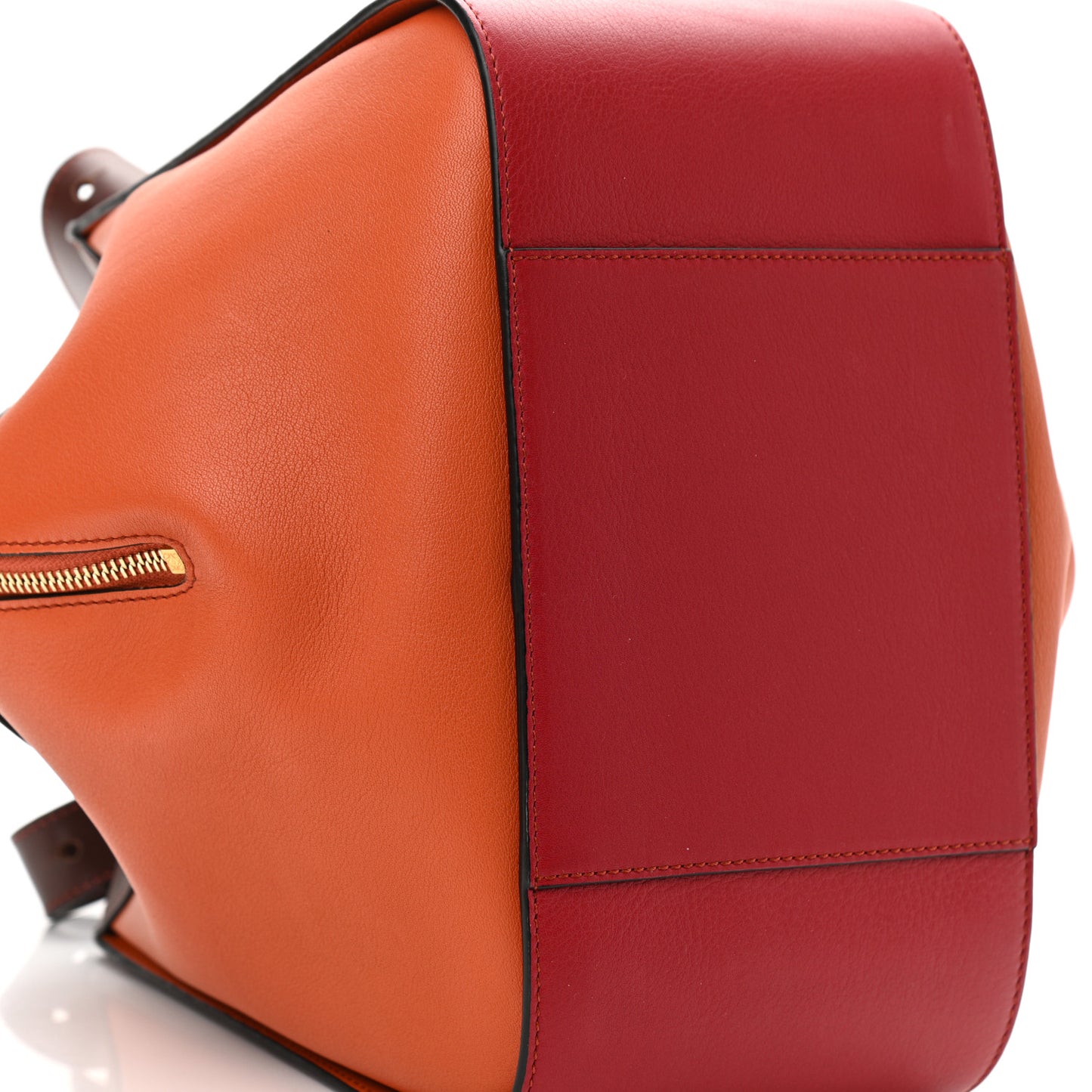 Calfskin Small Hammock Shoulder Bag Ginger Red